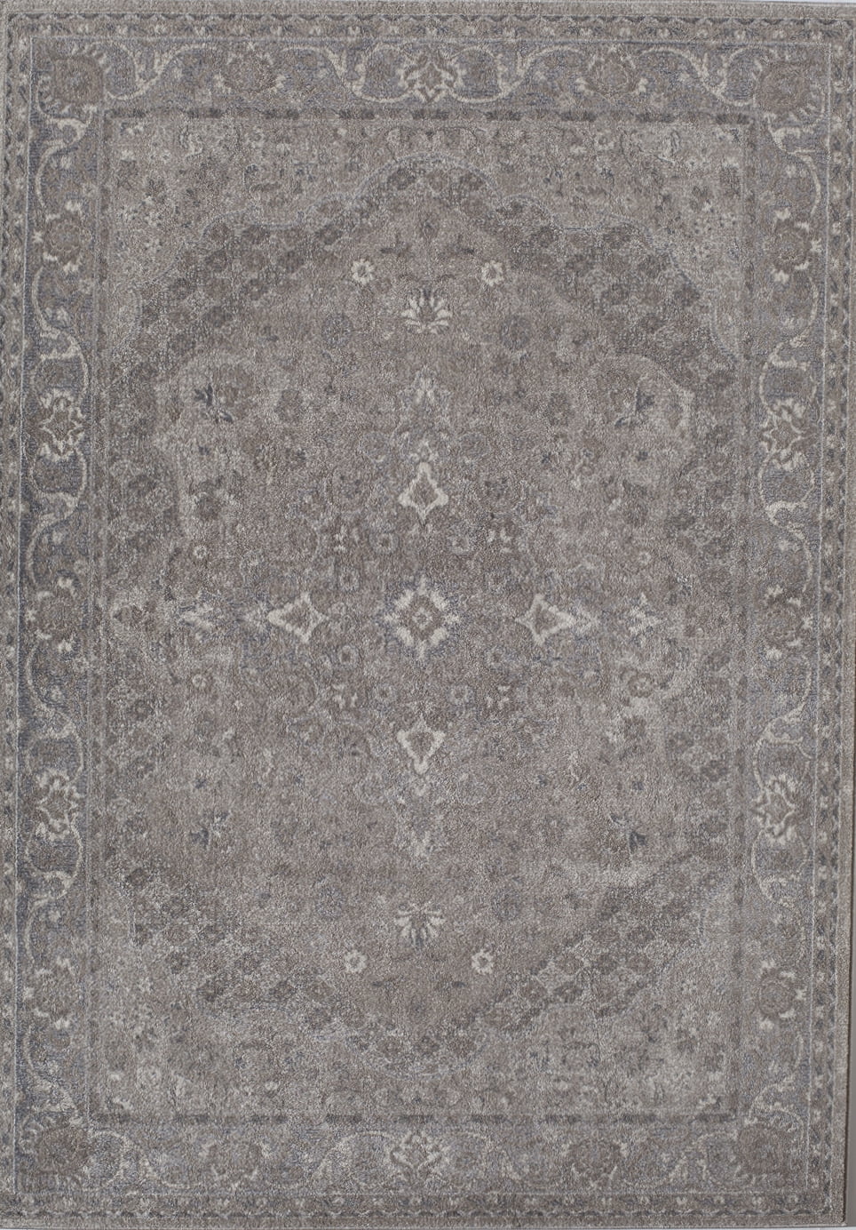 Rugs America Estelle Rectangular Oriental Transitional Area Rug, Gray