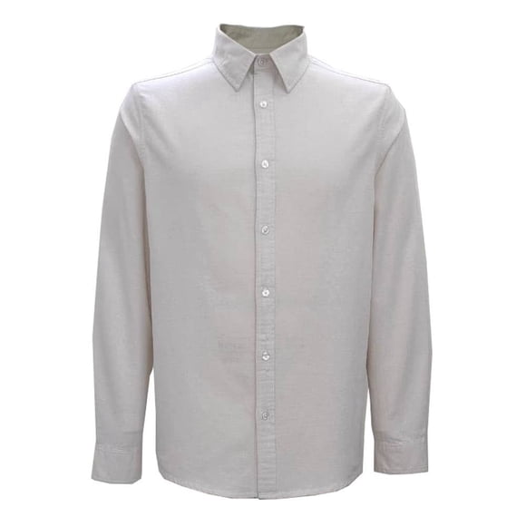Camisa George Para Hombre Manga Larga Tipo Lino Talla G Crudo