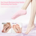 thumbnail image 3 of Xinwanna Moisturizing Socks Gel Aloe Foot Spa Socks with Vitamin E Reusable Exfoliating Anti Crack Socks for Dry Dead Skin Remover Foot Care (Blue,One Size), 3 of 13
