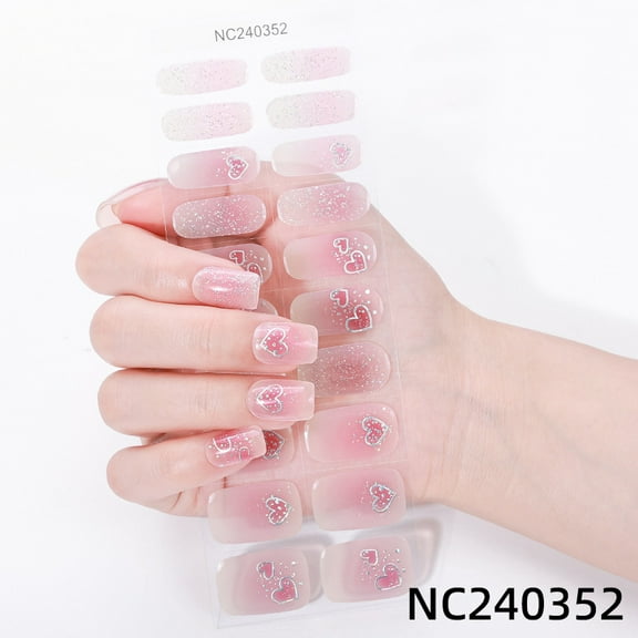 Gel nail stickers, ice-clear European and American UV baking lamps, hardened semi-cured nail stickers
