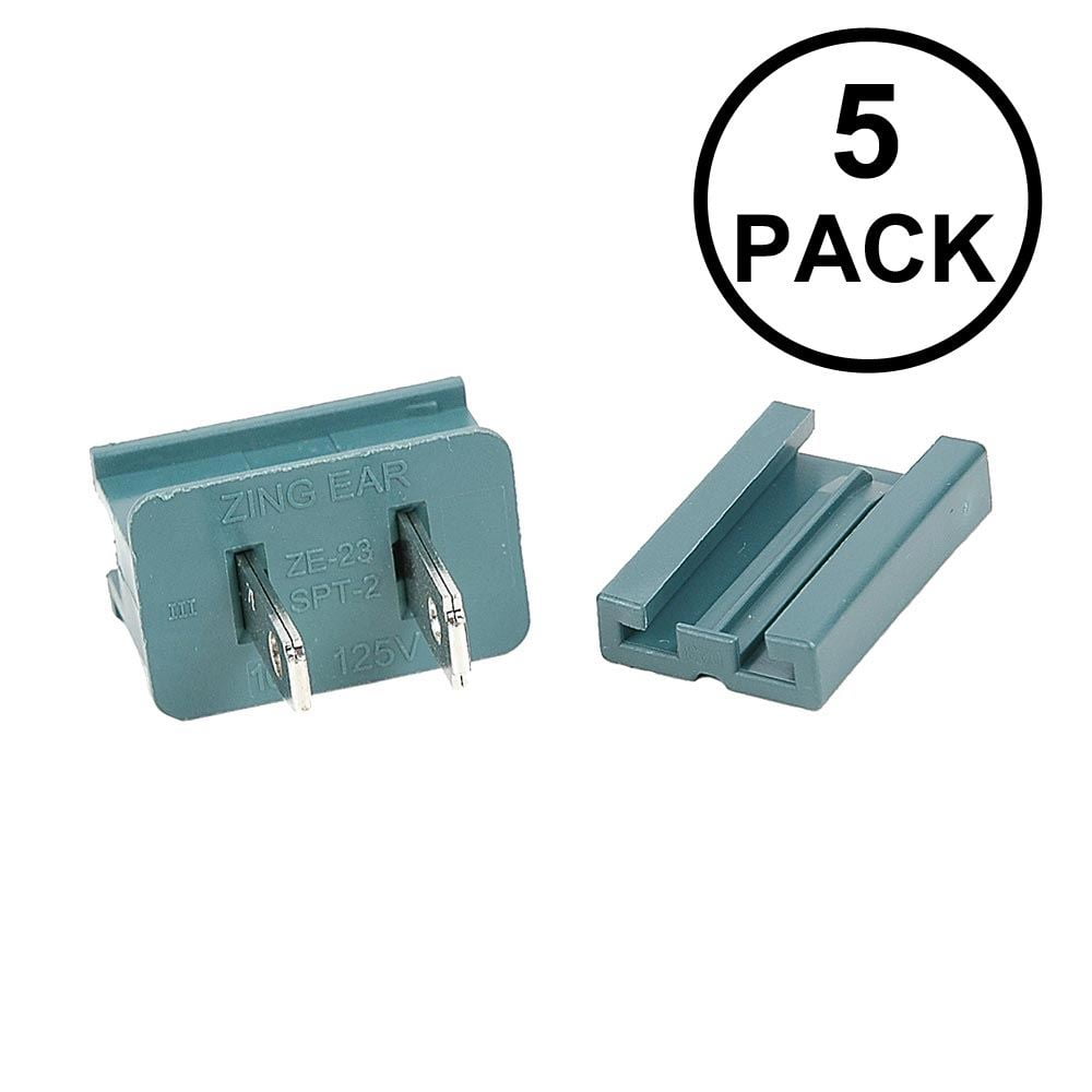 Novelty Lights SPT2 Male and Female Plug, Snap On Vampire Plugs, Green