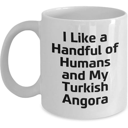

Turkish Angora Cat White Coffee Mug Gift Ideas for Cat Lovers Friends Coworkers with Funny Quote Unique Graduation Gifts for Him Her Donation