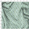 thumbnail image 4 of Soimoi Green Cotton Duck Fabric Flycathcer Bird Print Fabric by Yard 58 Inch Wide, 4 of 5