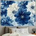 thumbnail image 2 of BCIIG Flowers Blue and White Tapestry Wall Hanging Unique Style Graphic Tapestries for Home Decor Living Room Bedroom Apartment Farmhouse Dorm 60x50inch, 2 of 6