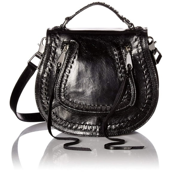 Rebecca Minkoff Small Vanity Saddle Crossbody Black