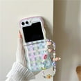 thumbnail image 5 of Frusde for Samsung Galaxy Z Flip 5 Clear Cute Case with Chain Lanyard Transparent Slim Case for Women Girls-E, 5 of 5