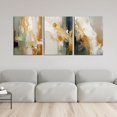 thumbnail image 2 of Hieng 3Pieces Canvas Wall Art Decor Modern Giclee Artwork Painting Print Gold Dripping Lips Poster Wall Art for Living Room Home Decoration（Only canvas）, 2 of 6