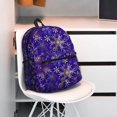 thumbnail image 5 of Fuzoiu blue purple Snowflake Print School Backpack for Teens,Large Bookbag,Lightweight Laptop Bag for Travel, Work, School & Outdoor Adventures, 5 of 6