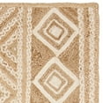 thumbnail image 3 of SAFAVIEH Natural Fiber Davina Geometric Braided Jute Area Rug, Natural/Ivory, 6' Square, 3 of 5