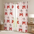 thumbnail image 2 of Manfei Kawaii Red Bowknot Black Out Curtains, Winter Christmas Snowflake Curtains Pack of 2 (42x63 Each), Teens Girls Kids Bedroom Curtains, Curtains and Drapes Bedroom Decor, 2 of 6