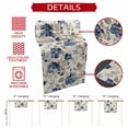 thumbnail image 5 of Blue Gray Spring Floral Short Table Runner 36 Inches Long, Vintage Botanical Cotton Linen Table Runners Dresser Scarves, Fabric Tabletop Scarf Furniture Cover for Home Dinner Party Decor 13"x36", 5 of 8