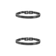 thumbnail image 2 of Brazalete de doble capa Minnieouse de acero de Titanio Negro 19CM 2piezas, 2 of 6