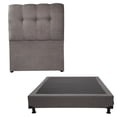 thumbnail image 1 of Box Base Cama Individual + Cabecera Nube Gris Oscuro, 1 of 7