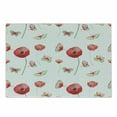 thumbnail image 1 of Flower Cutting Board, Vintage Pattern with Poppy and Butterfly Romance Themed Illustration Art Print, Decorative Tempered Glass Cutting and Serving Board, Small Size, Coconut and Red, by Ambesonne, 1 of 1