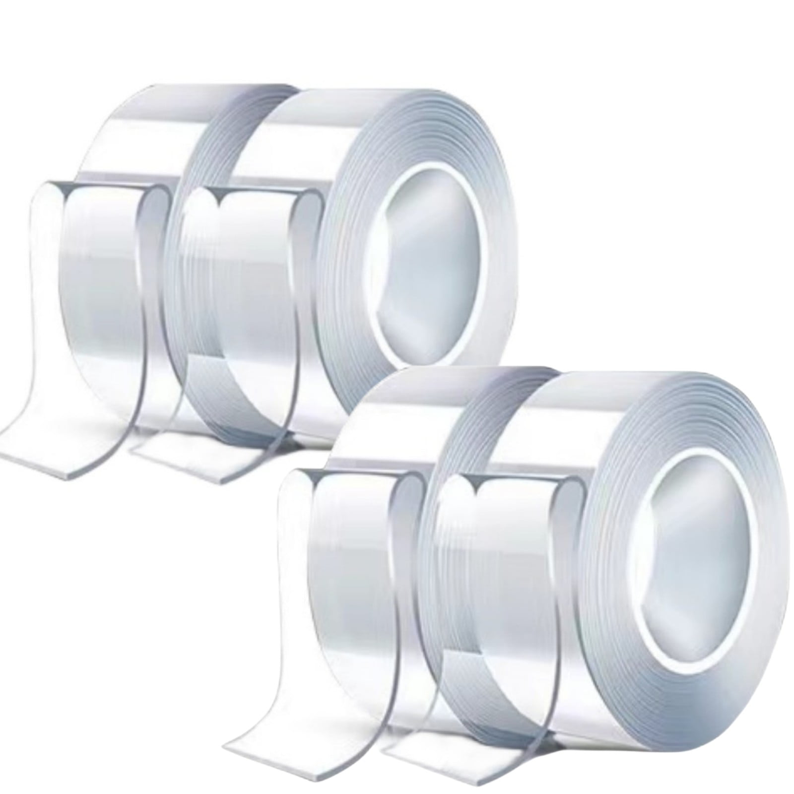 trrcylp Double Sided Adhesive Tape, Clear Two Sided Wall Tape Strips, Length 10Feet Width 1inch