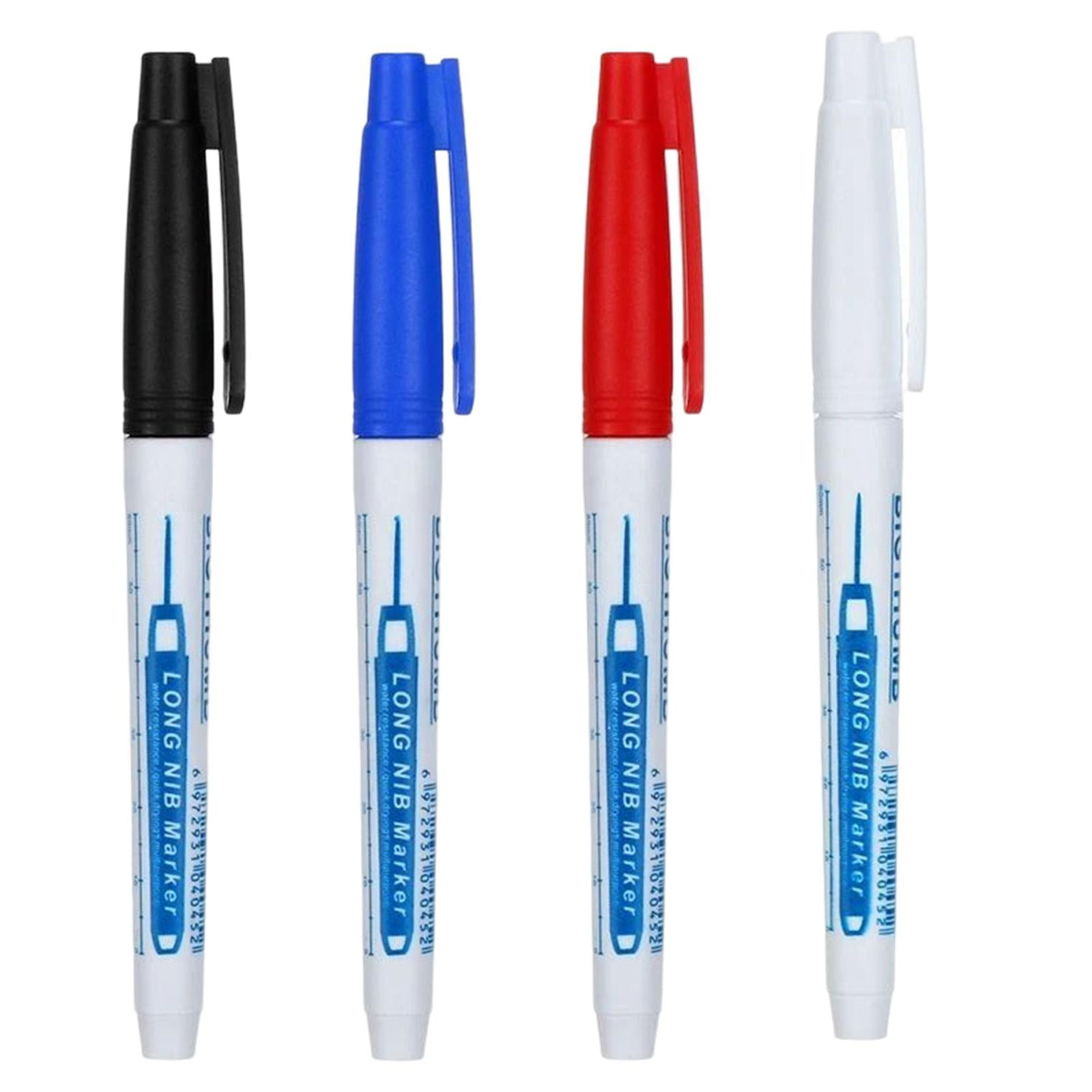 4 Pieces Multipurpose Deep Hole Marker Pens, Portable 30mm Deep Drill Hole  Markers for Construction Wood Processing Furnishing Woodworking 