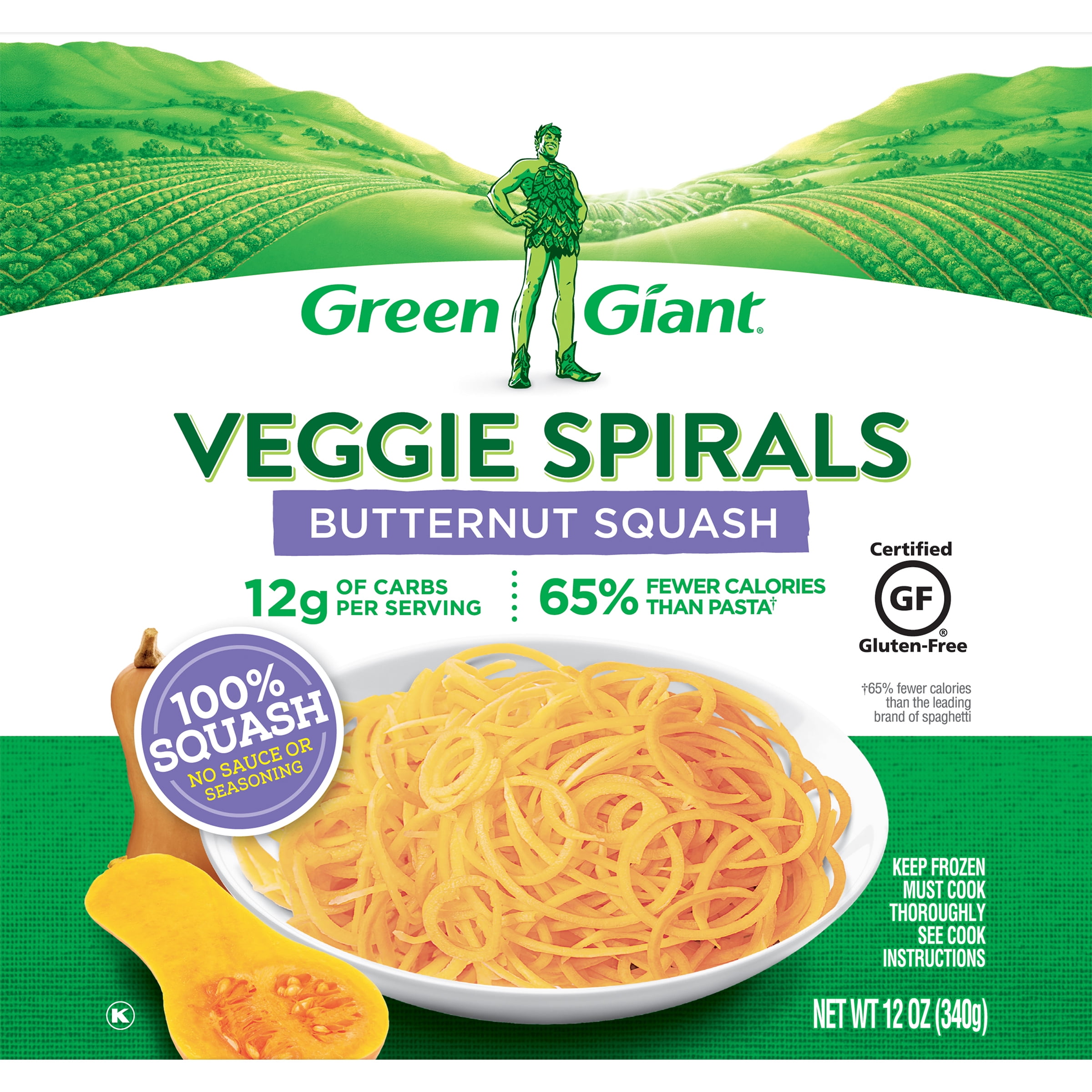 Green Giant Veggie Spirals Butternut Squash, Frozen, 12 oz