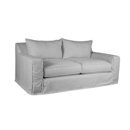 Medium Gray Slate - Plush Deep The William Slipcover Linen Sofa, Grey