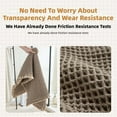 thumbnail image 2 of Waffle Bath Runner, Upgraded Waffle Runner Rug, Non Slip Washable Drying Boho Bathroom Bath Mat with Tassels for Hallway Shower Entry Farmhouse Home Decor, Double-Sided Use (Brown, 20*32in), 2 of 8