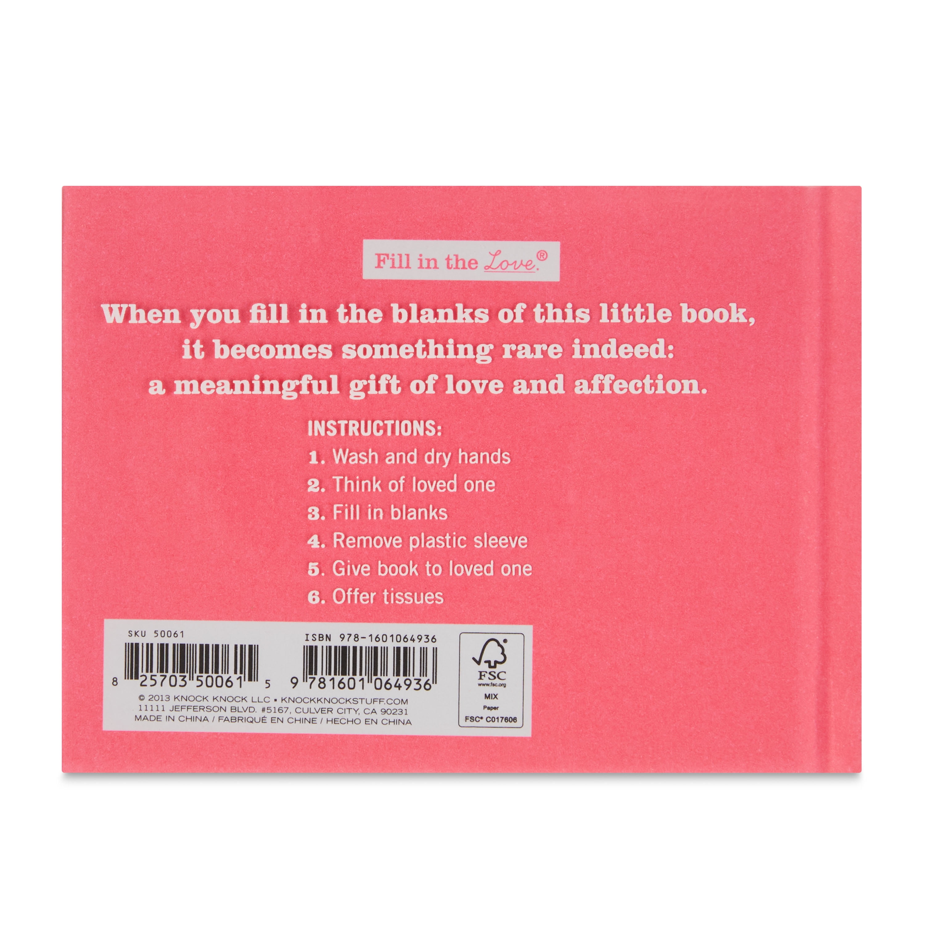 Knock Knock What I Love About You Fill In The Love Journal