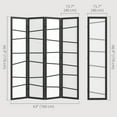 thumbnail image 3 of HOMCOM Folding Room Divider, 4 Panel Privacy Screen for Home Office, White, 3 of 10