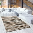 thumbnail image 2 of 2â€™ x 20â€™ Beige Rustic Strokes Runner Rug, 2 of 5