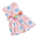 thumbnail image 4 of Vestido de perro suave transpirable lindo vestido de verano de cachorro de moda con decoración de flores para fotografía de fiesta diaria rosa L, 4 of 5