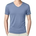 thumbnail image 2 of pstuiky camisetas camisas para hombre, Camisa/camiseta informal de verano para hombre, con cuello redondo y botones lisos, para uso diario y al aire libre camisetas de hombre xxxxxl, 2 of 6