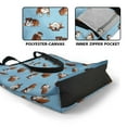 thumbnail image 4 of WIRESTER Reusable Canvas Tote Bag for Women Girls, Big Tote Bag With Inner Pocket, Beach Bag, Grocery Shopping Bag, Travel Bag - English Bulldog Funny Playful Postures, 4 of 7