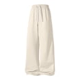 thumbnail image 2 of Dwelliawo Men's Sweatpants with Drawstring Elastic Waistband, Slim Fit Straight Leg Casual Pants for Everyday Wear Khaki S, 2 of 5