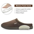 thumbnail image 2 of Needbo Men's Slippers Memory Foam Suede Plush Shearling Lined Warm Winter Indoor Outdoor Clog Bedroom House Slippers Slip on Shoes Brown, Size 11-12, 2 of 6
