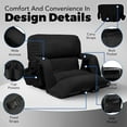 thumbnail image 5 of Wide Stadium Seats With Back Support, Exclusive "Sofa Style" Design Extra Thick Bleacher Chairs With Back and Cushion, 6 Reclining Positions - Ultimate Comfort for Sports Events (Black, 22.5"), 5 of 8