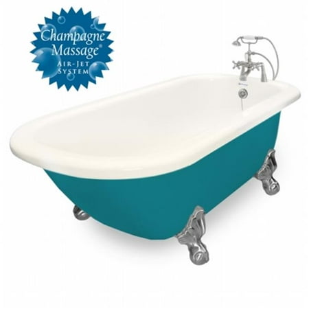 - American Bath Factory T051B-SN-L-BP Champagne Trinity 60 in. Bisque Acrastone Air Bath Tub, Large