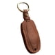 thumbnail image 1 of Llavero de cuero, llavero con control remoto de 3 botones, para, protector de llavero, marrón, 1 of 9