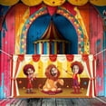 thumbnail image 6 of Circus Carnival Party Photo Backdrop Carnival Circus Party Decoration Animal Circus Photo Door Banner Circus Theme Photography Background for Carnival Party Games Supplies 70.9x35.4 Inch DIY Lion, 6 of 8