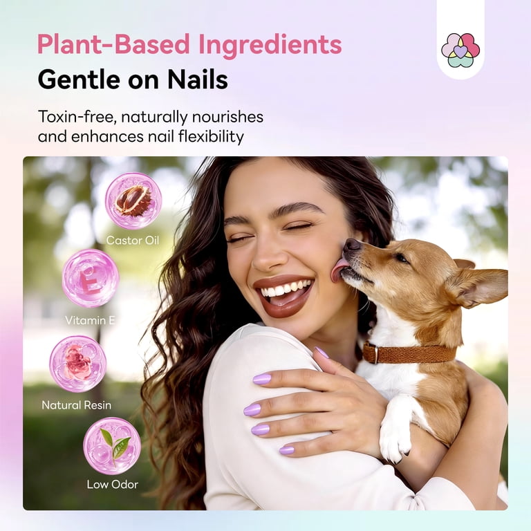 SAVILAND HEMA-Free Poly Gel Nail Kit with UV Lamp – 15 Colors