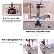 FEIYUE FYe360 Sewing Machine with Adjustable Needle Positions, LCD Display, Automatic Needle Threader, Full Size & Portable, 23 Built-in Stitches