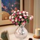 thumbnail image 4 of Ramo de rosas de té artificiales: decoración floral artificial para fotografía,manualidades y decoración del hogar Pequeño capullo de té con arreglo artesanal, 4 of 7