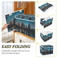 thumbnail image 4 of Strarry Sky Lake Storage Basket for Shelves Foldable Container Organizer for Organizing Toys Clothes Books with Handles, 4 of 7