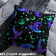 thumbnail image 2 of Homewish Happy Halloween Fabric by the Yard 1 Yard,Purple Witch'S Hat Home Decor Fabric by the Yard,Heart Moon Stars Print Sewing Fabric For Boys Girls,Breathable Home Decor, 2 of 6