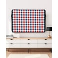 thumbnail image 5 of 4th of July Outdoor TV Cover 52 to 55 Inch Weatherproof, Independence Day Red Blue Plaid 600D Oxford TV Covers with Waterproof Zipper, Outside Flat TV Screen Protector Size 52"W x 19"H x 4.5"D, 5 of 7