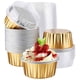 thumbnail image 5 of Tazas de Postre con Tapas, Paquete de 50 Soportes para Tazas para Hornear de Papel de Aluminio Dorado, Tazas de Pudín Transparentes para Hornear Cupcakes, 5 of 5