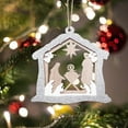thumbnail image 5 of dajkiuy Christmas Nativity Scene Ornaments, Wood Hanging Christian Ornaments Xmas Tree Nativity Ornaments The Birth of Jesus Decor Religious Gift for Family, 5 of 7