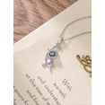 thumbnail image 5 of I Love You Necklace 100 Languages Projection Necklace Butterfly Necklace 925 Sterling Silver Butterfly October Birthstone Pendant Necklace Jewelry Gifts for Mom Women Birthday, 5 of 10