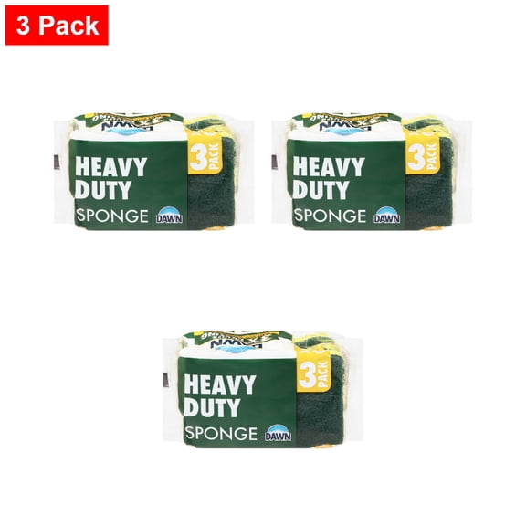 Dawn Heavy Duty Scrubber Sponges 3 CT - 3 Pack
