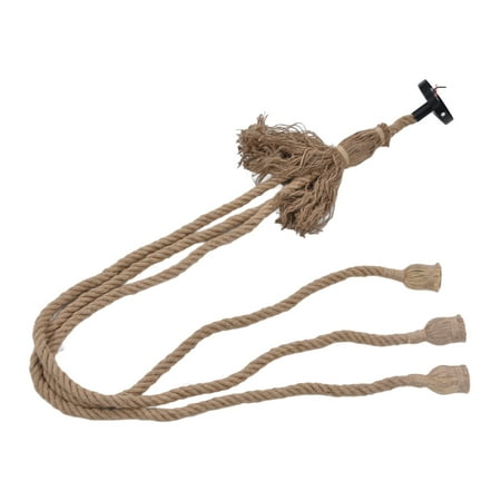 

Henmomu Hemp Rope Vintage Pendant Light Cord Hemp Light Cord 1.5m with 3 Bulb Base for House Decoration 85‑265V Hemp Rope with Bulb Base Hemp Rope Light Cord