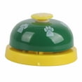 thumbnail image 2 of Campanas de entrenamiento para mascotas llamadas Dinner, juguetes interactivos para perros, campanas de entrenamiento para cachorros de peluche, verde y amarillo, 2 of 5