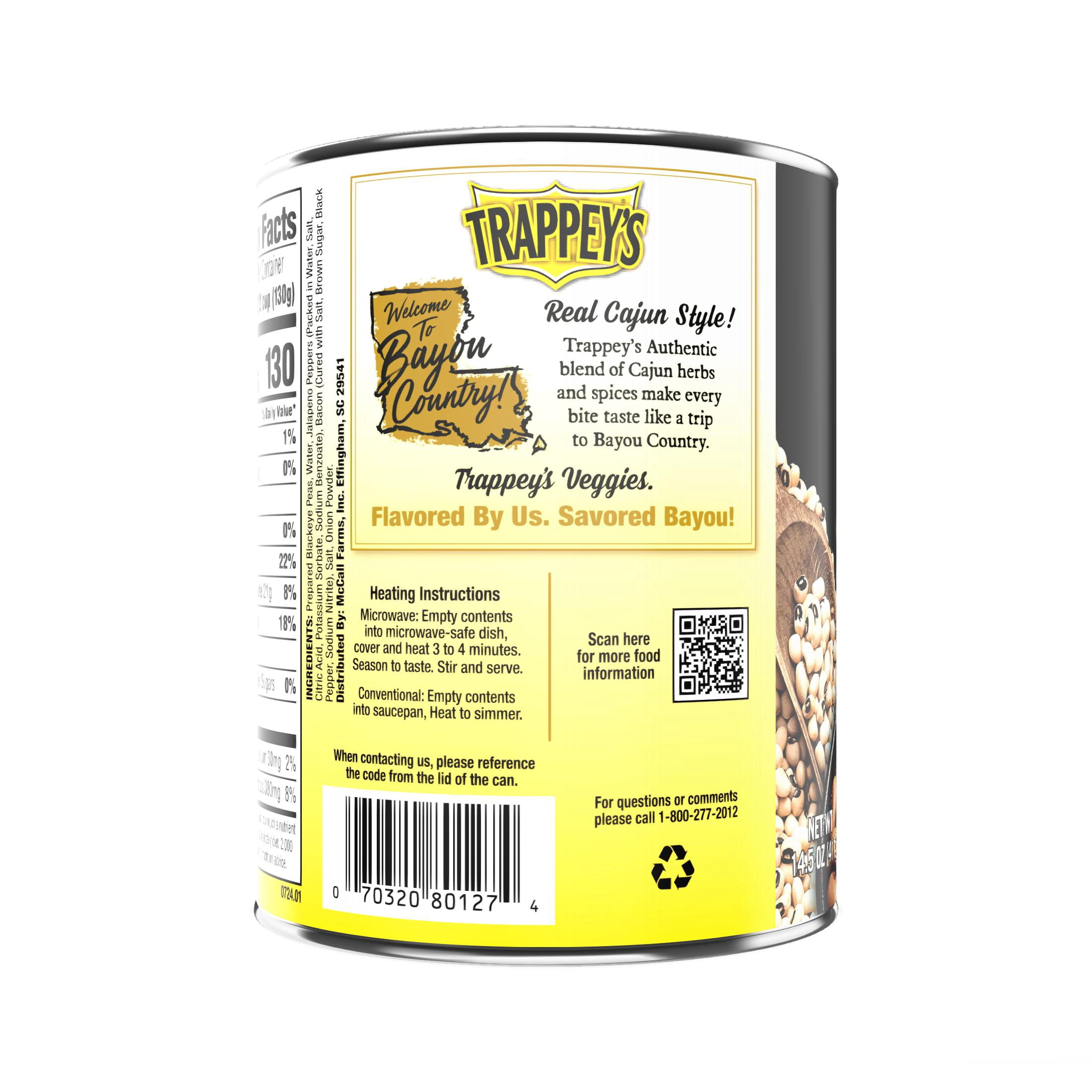 Trappey's Seasoned Jalapeno Black Eye Peas with Bacon, 15.5 oz., Can