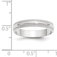 thumbnail image 3 of 10K White Gold 4mm Light Weight Milgrain Half Round Band Size 7, 3 of 3