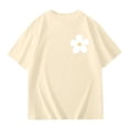 thumbnail image 3 of Boys Shirts Graphic Letter Print Short Sleeve Shirts Crewneck Pullover Tops Child Boys Beige T Shirts Girls Clothes Size 11-12 Years, 3 of 5